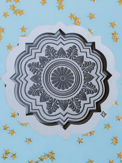 Molde goma flexible plato mandala 3D3
