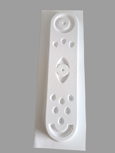 Molde termoformado porta sahumerios  ojo gotas cemento resina yeso 