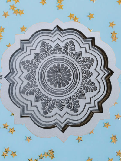 Molde goma flexible plato mandala 3D4