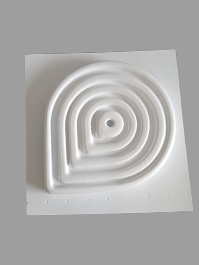 Molde termoformado porta sahumerios rayas gota cemento resina yeso 