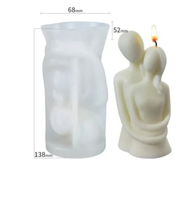 Molde de Silicona pareja  para Cemento, Yeso y Resina –  Artesanal