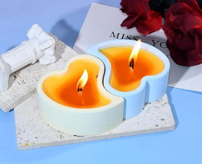 Molde de silicona corazon  Velas, Cemento, Resina y Yeso