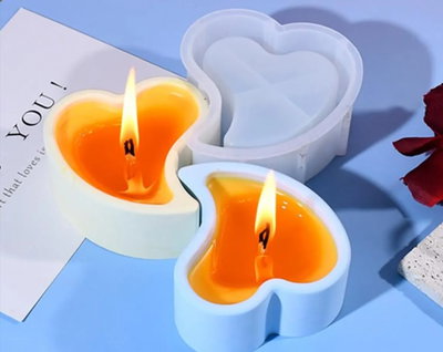 Molde de silicona corazon  Velas, Cemento, Resina y Yeso