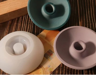 Molde de silicona porta vela plato  Velas, Cemento, Resina y Yeso