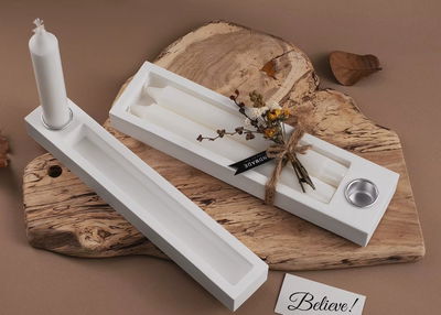 Molde de silicona porta velas Velas, Cemento, Resina y Yeso