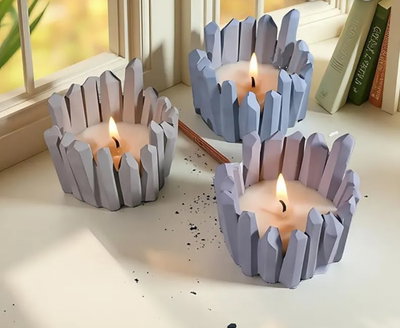 Molde de silicona contenedor cuarzo Velas, Cemento, Resina y Yeso