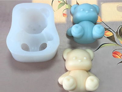 Molde de silicona oso  Velas, Cemento, Resina y Yeso
