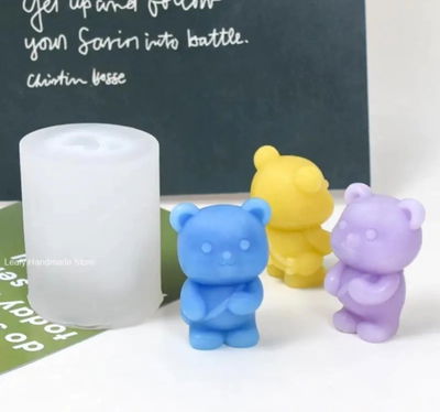Molde de silicona osito Velas, Cemento, Resina y Yeso