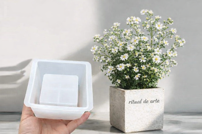 Molde de silicona maceta cuadrada  Velas, Cemento, Resina y Yeso