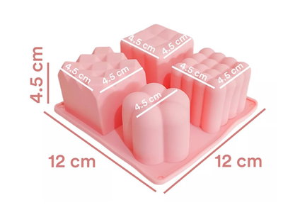 Molde de Silicona cubos chicos para Cemento, Yeso y Resina –  velas