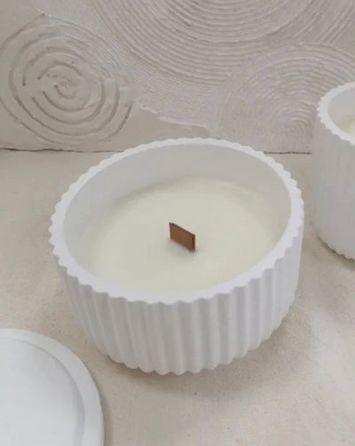 Molde de Silicona contenedor Cemento, Yeso y Resina –  Artesanal