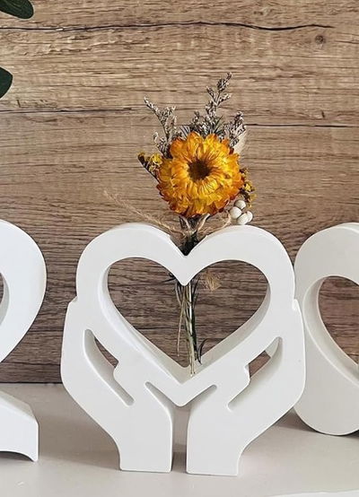 Molde de silicona florero manos Cemento, Resina y Yeso