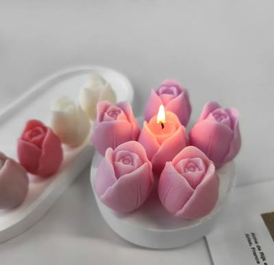 Molde de Silicona tulipan E179 para Cemento, Yeso y Resina – velas