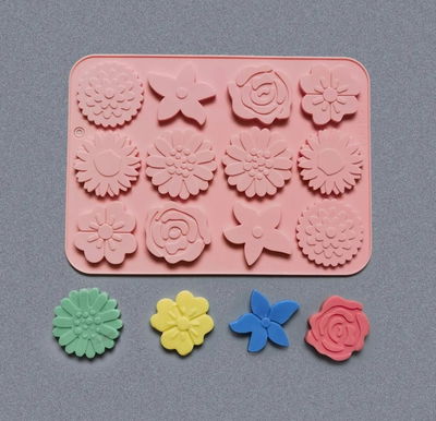 Molde de silicona flores jabones Velas, Cemento, Resina y Yeso