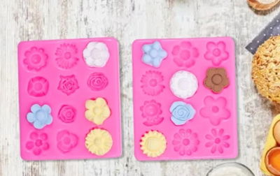Molde de silicona florcitas  Velas, Cemento, Resina y Yeso