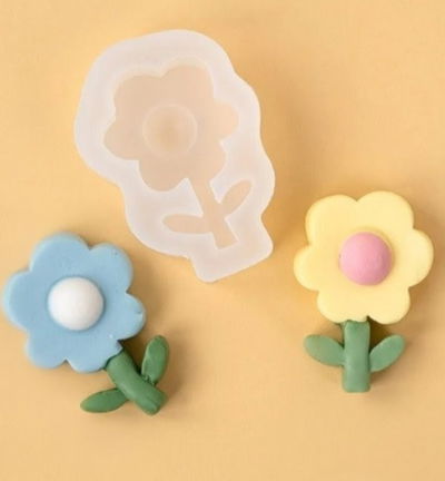 Molde de Silicona florcita  velas ,Cemento, Yeso y Resina –  velas