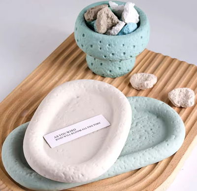 Molde de silicona bandeja rugosa chica Cemento, Resina y Yeso