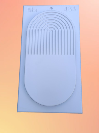 Molde termoformado bandeja rayas  484– Cemento, resina o yeso