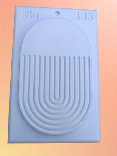 Molde termoformado bandeja rayas  483– Cemento, resina o yeso