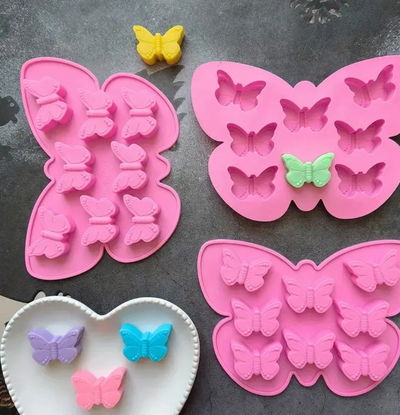 Molde de silicona mariposas Velas, Cemento, Resina y Yeso