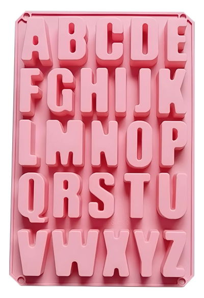Molde de silicona abc mayúsculas jabones Velas, Cemento, Resina y Yeso