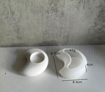 Molde de silicona porta  vela luna  – Cemento, Resina y Yeso