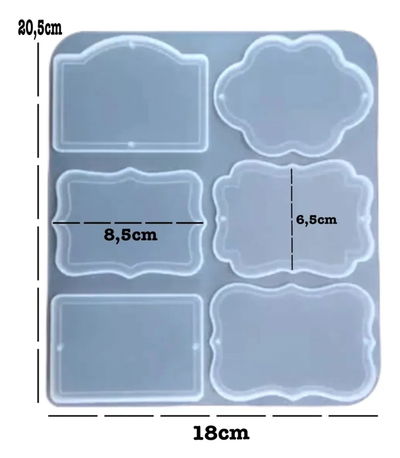 Molde de Silicona  placa tags 23s5 para Cemento, Yeso y Resina –  velas