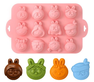 Molde de silicona Labubu Velas, Cemento, Resina y Yeso