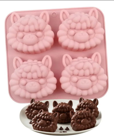 Molde de silicona ovejita Velas, Cemento, Resina y Yeso