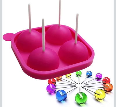 Molde de silicona chupetín bolita  Velas, Cemento, Resina y Yeso