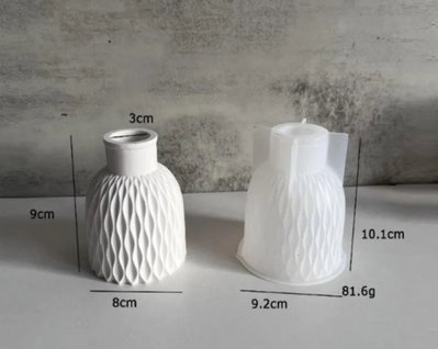 Molde de Silicona  florero relieve para Cemento, Yeso y Resina –  Artesanal