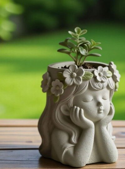 Molde de silicona nena flores    Velas, Cemento, Resina y Yeso