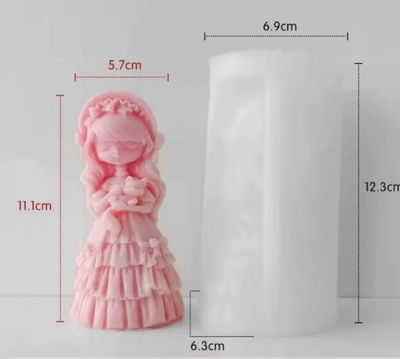 Molde de silicona nena 11b3 jabones Velas, Cemento, Resina y Yeso