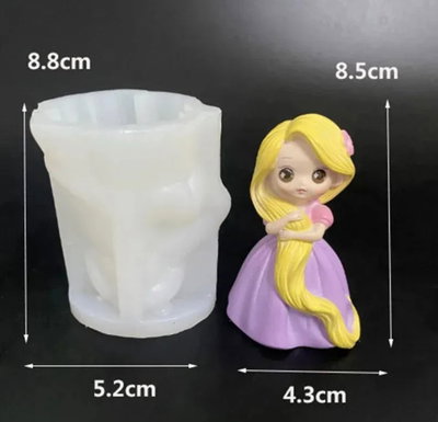 Molde de silicona nena 11g5jabones Velas, Cemento, Resina y Yeso
