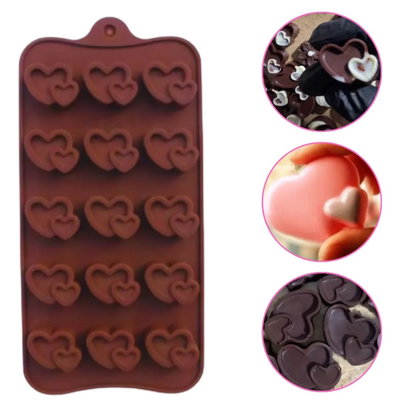 Molde de silicona corazones Velas, Cemento, Resina y Yeso