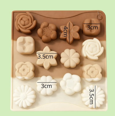 Molde de silicona floral –  jabones Velas, Cemento, Resina y Yeso