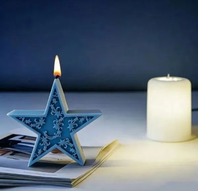 Molde de silicona estrella Velas, Cemento, Resina y Yeso