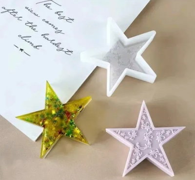 Molde de silicona estrella  Velas, Cemento, Resina y Yeso