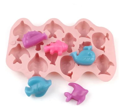 Molde de silicona peces Velas, Cemento, Resina y Yeso