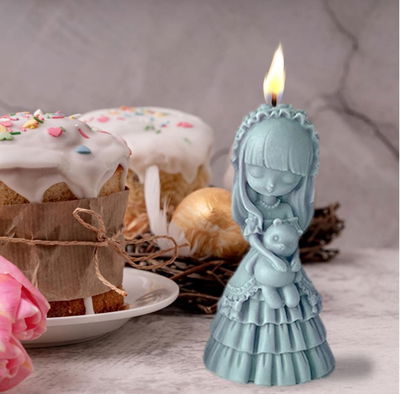 Molde de silicona nena 10y5 jabones Velas, Cemento, Resina y Yeso