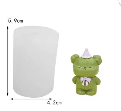 Molde de silicona osito Velas, Cemento, Resina y Yeso