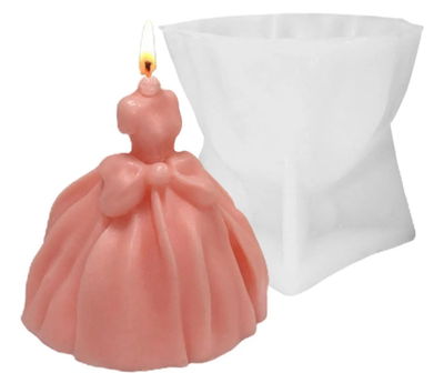 Molde de silicona vestido s095 jabones Velas, Cemento, Resina y Yeso