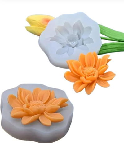 Molde de silicona flor 5L12– Cemento, Resina, Yeso y Velas