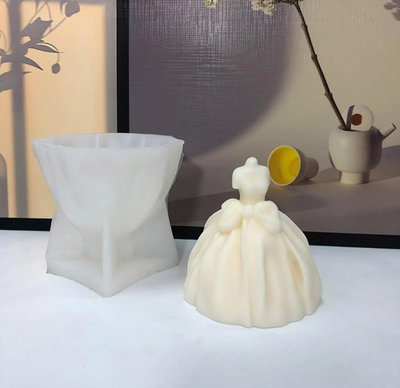 Molde de silicona vestido s095 jabones Velas, Cemento, Resina y Yeso