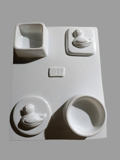 Molde termoformado cajitas patitos  Cemento Yeso y resina acrolica