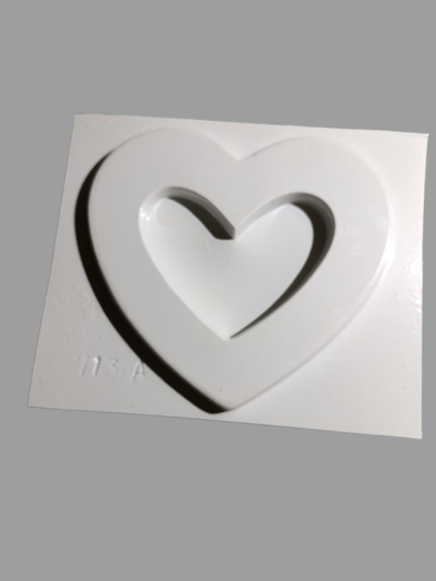 Molde termoformado l– Corazón 713a – Apto cemento, yeso y resina