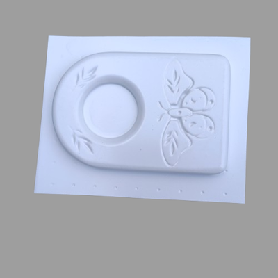 Molde termoformado porta vela mariposa Cemento Yeso y resina acrolica