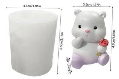 Molde de silicona osito 3809 Velas, Cemento, Resina y Yeso