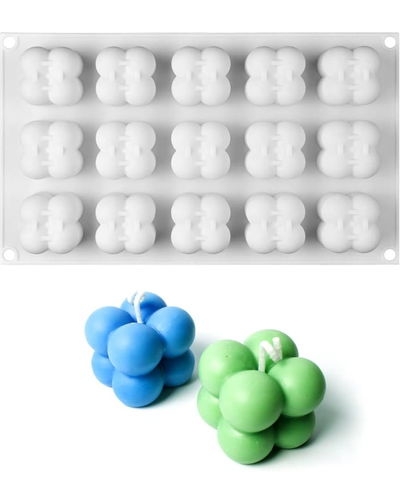 Molde de Silicona placa mini bubble para Cemento, Yeso y Resina – velas