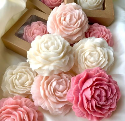 Molde de Silicona peonia 3680 velas ,Cemento, Yeso y Resina – velas